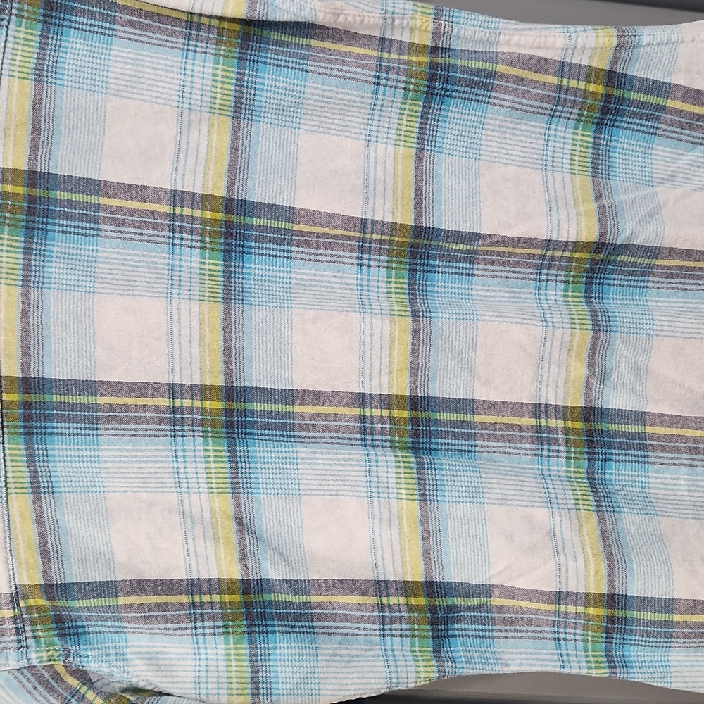 Unionbay Blue Yellow White Plaid Button Down Shirt small - Picture 9 of 15